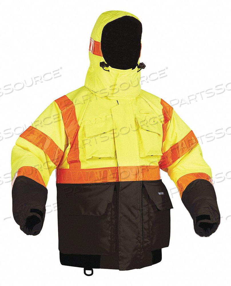 FLOTATION JACKET HI VIS DELUXE HOOD 3XL by Kent Safety