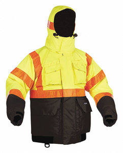 FLOTATION JACKET HI VIS DELUXE HOOD 3XL by Kent Safety