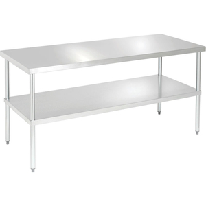WORKBENCH W/UNDERSHELF, 14 GA. 304 SERIES STAINLESS, GALV. SHELF, 60"WX30"D by Aero Manufacturing Co.