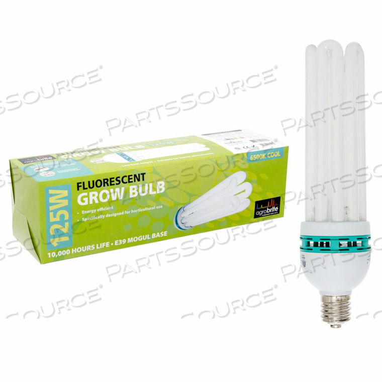 COMPACT FLUORESCENT GROW LIGHT, 125W, 7000 LUMENS, 10000 HOURS, 6500K - DAYLIGHT 