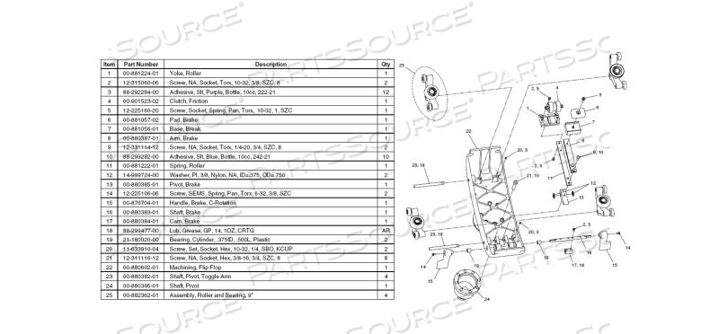 BRAKE PAD by OEC Medical Systems (GE Healthcare)