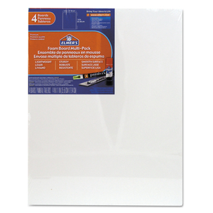 WHITE PRE-CUT FOAM BOARD MULTI-PACKS, 11 X 14, 4/PACK by Fome-Cor Pro