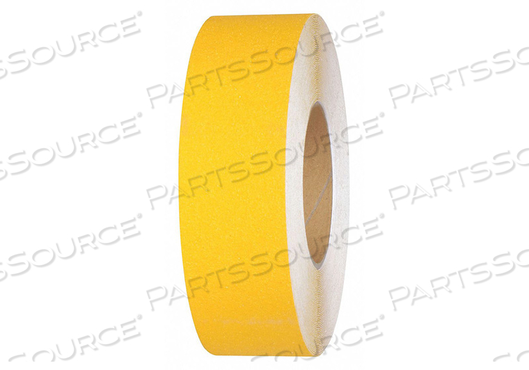 ANTI-SLIP TAPE, COARSE, 60 GRIT SIZE, SOLID, YELLOW, 2 IN X 60 FT, 33 MIL TAPE THICK, ACRYLIC by Jessup Manufacturing