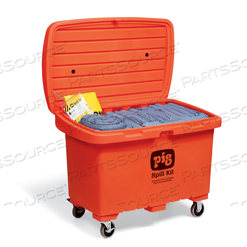 PIG SPILL KIT IN HIGH-VISIBILITY STORAGE CHEST by New Pig Corporation