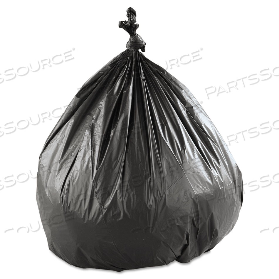 HIGH-DENSITY INTERLEAVED COMMERCIAL CAN LINERS, 45 GAL, 22 MICRONS, 40" X 48", BLACK, 25 BAGS/ROLL/CARTON by Inteplast Group HIGH-DENSITY INTERLEAVED COMMERCIAL CAN LINERS, 45 GAL, 22 MICRONS, 40" X 48", BLACK, 25 BAGS/ROLL/CARTON by Inteplast Group