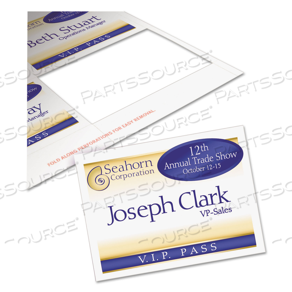 NAME BADGE INSERT REFILLS, HORIZONTAL/VERTICAL, 3 X 4, WHITE by Avery NAME BADGE INSERT REFILLS, HORIZONTAL/VERTICAL, 3 X 4, WHITE by Avery