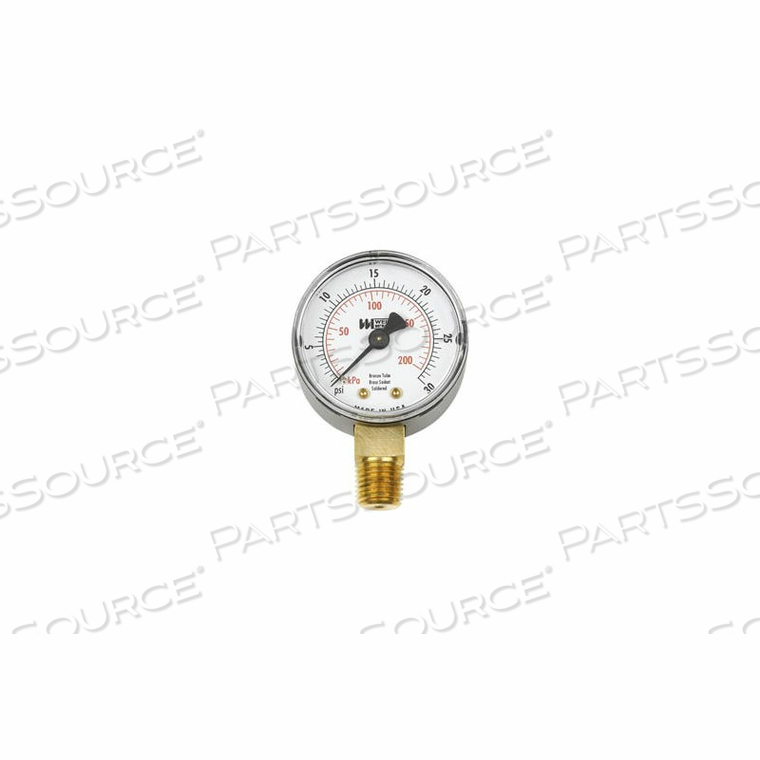 2" DIAL, 1/4" NPT BOTTOM, 0-200PSI by Weiss Instruments