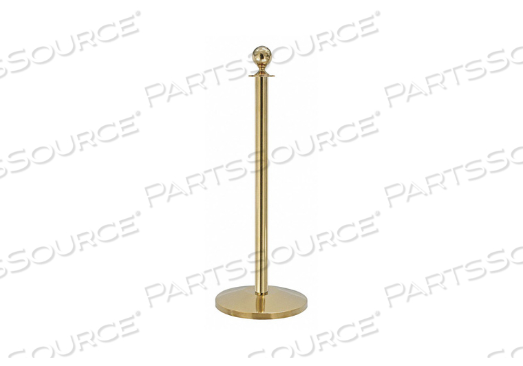 BALL TOP ROPE POST POLISHED BRASS 39 IN. by Queueway