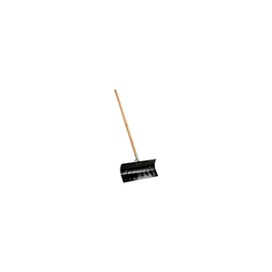 TRUETEMPER 24" STEEL BLADE SNOW PUSHER SHOVEL W/ STRAIGHT WOOD HANDLE by The AMES Companies, Inc. TRUETEMPER 24" STEEL BLADE SNOW PUSHER SHOVEL W/ STRAIGHT WOOD HANDLE by The AMES Companies, Inc.