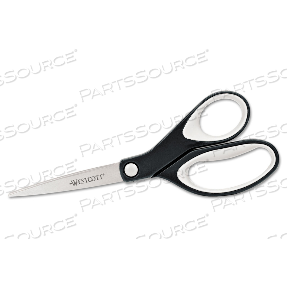 STRAIGHT 8"L SOFT HANDLE SCISSORS BLACK by Westcott STRAIGHT 8"L SOFT HANDLE SCISSORS BLACK by Westcott