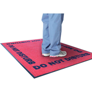 DO NOT DISTURB SAFETY MESSAGE MAT 3/8" THICK 3' X 5' RED by Notrax