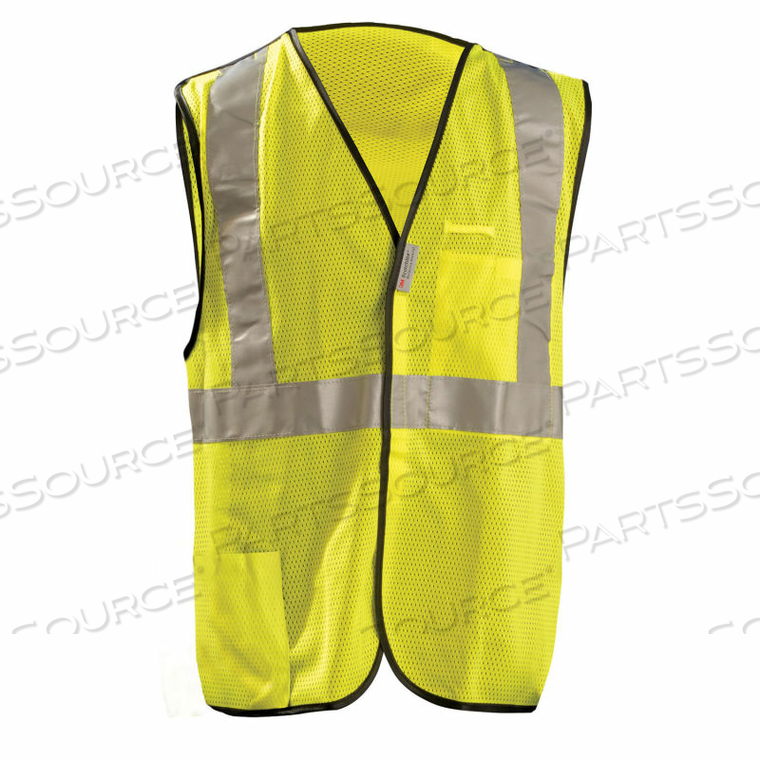 PREMIUM 5 PT BREAKAWAY VEST WITH HOOK & LOOP, MESH, YELLOW, CLASS 2 - 3X-LARGE 