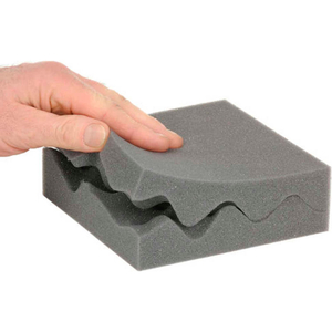 CHARCOAL CONVOLUTED FOAM SET, 6"W X 6"L X 2"D by Index Packaging Inc.