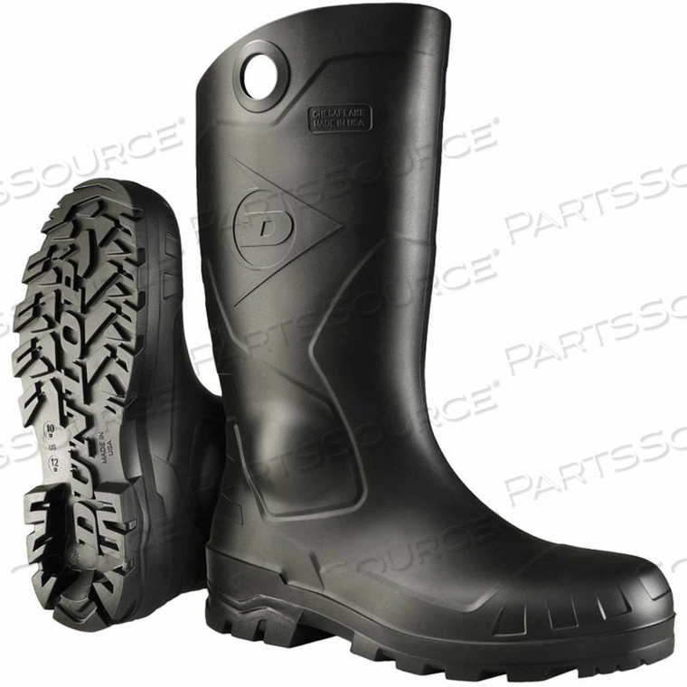 86776 14"H PVC BOOT, STEEL TOE, SIZE 12, BLACK by Dunlop