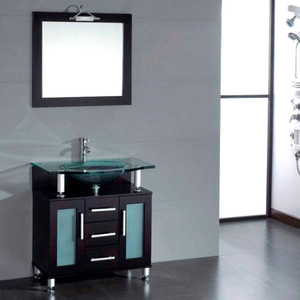 TOPAZ 34" SINGLE BATHROOM VANITY SET W/ONE POLISHED CHROME FAUCET by Cambridge Plumbing, Inc