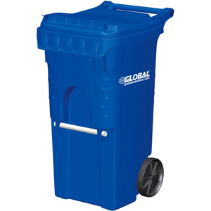 MOBILE TRASH CONTAINER, 35 GALLON BLUE by Otto Environmental Systems