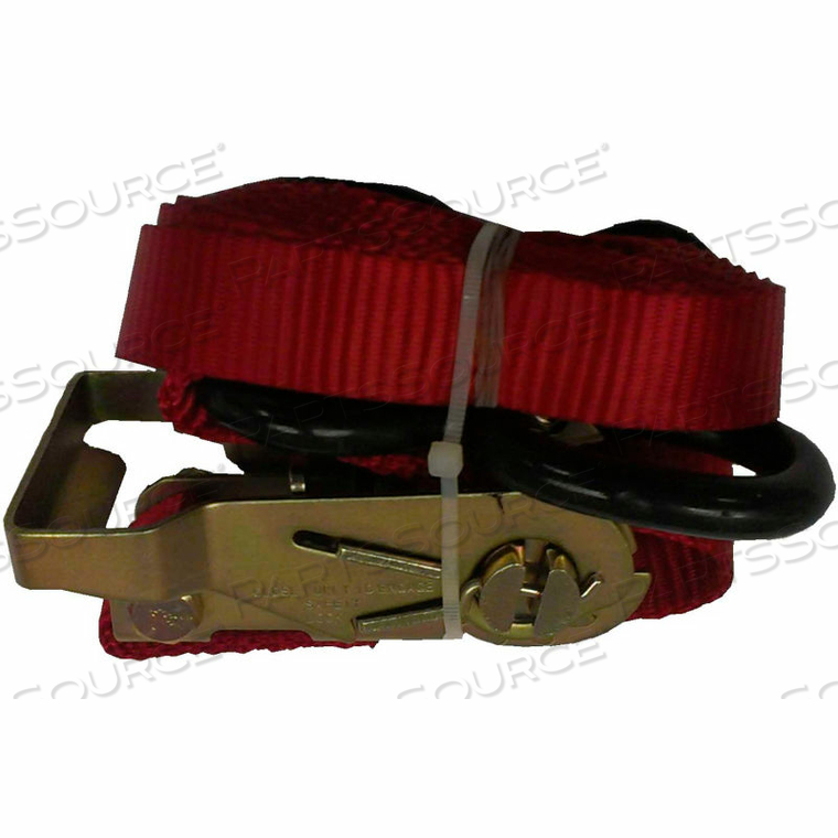 1" X 16' RATCHET WITH VINYL S HOOKS 3000 LB. CAPACITY 