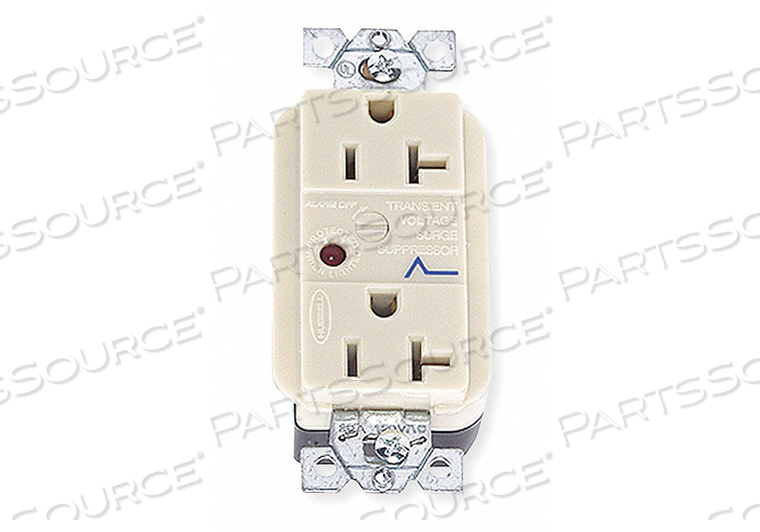RECEPTACLE DECO 20A 5-20R 125V IVORY by Hubbell Incorporated, Wiring Device-Kellums