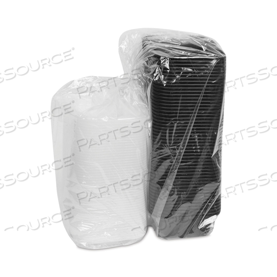 NEWSPRING VERSATAINER MICROWAVABLE CONTAINERS, 12 OZ, 4.5 X 5.5 X 1.75, BLACK/CLEAR, PLASTIC by Pactiv NEWSPRING VERSATAINER MICROWAVABLE CONTAINERS, 12 OZ, 4.5 X 5.5 X 1.75, BLACK/CLEAR, PLASTIC by Pactiv