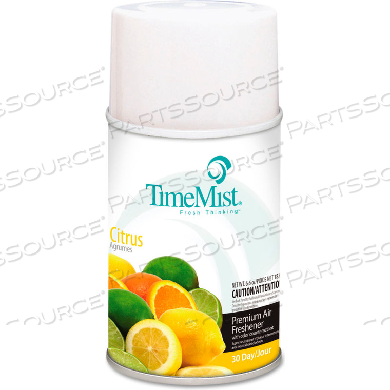METERED FRAGRANCE DISPENSER REFILL CITRUS, 6.6 OZ AEROSOL 12/CASE by TimeMist