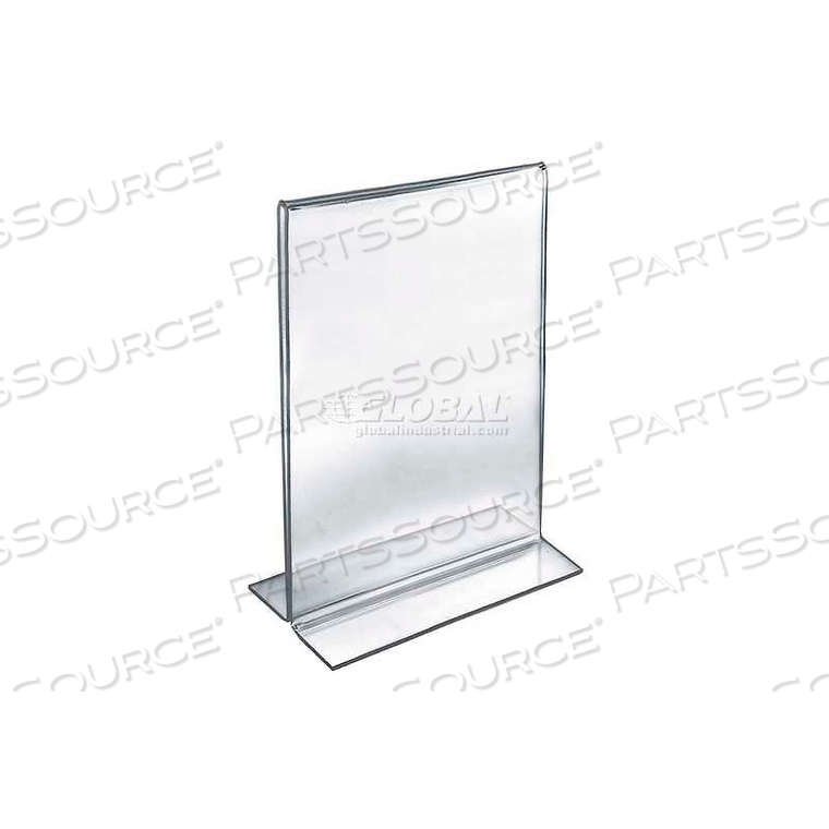 VERTICAL DOUBLE SIDED STAND UP SIGN HOLDER, 11" X 14", ACRYLIC - PKG QTY 10 