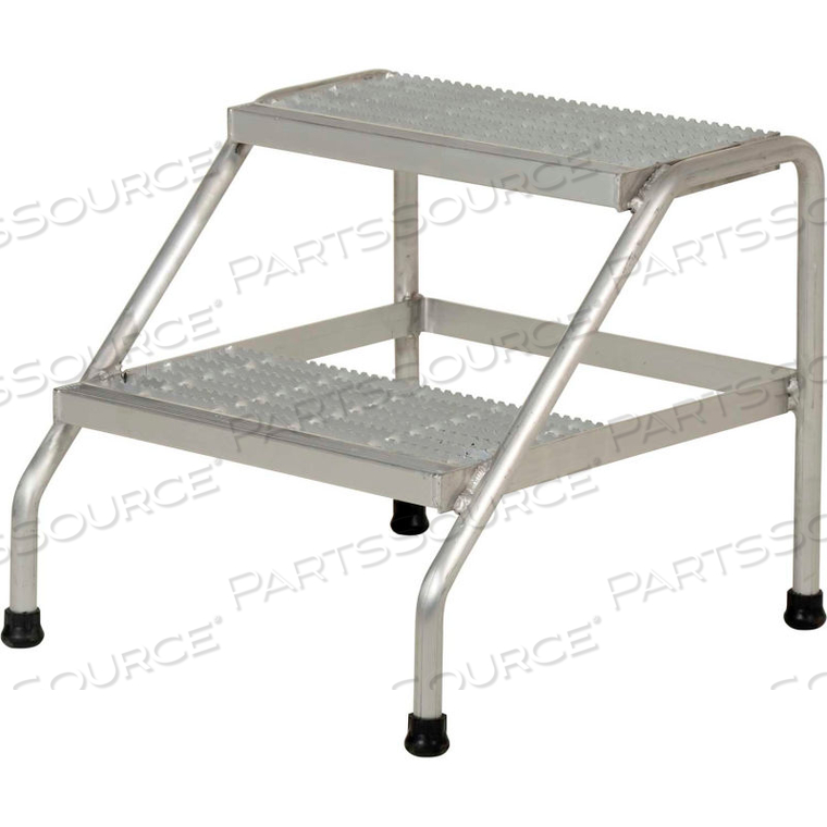 ALUMINUM STEP STAND - 2 STEP by Vestil Manufacturing Corp. ALUMINUM STEP STAND - 2 STEP by Vestil Manufacturing Corp.