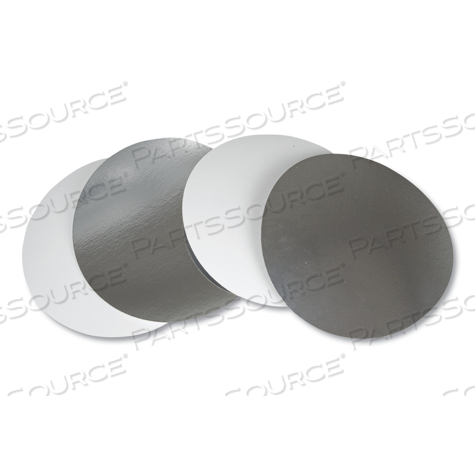 FLAT BOARD LIDS FOR 8" ROUND CONTAINERS, SILVER, PAPER by Durable Packaging International FLAT BOARD LIDS FOR 8" ROUND CONTAINERS, SILVER, PAPER by Durable Packaging International