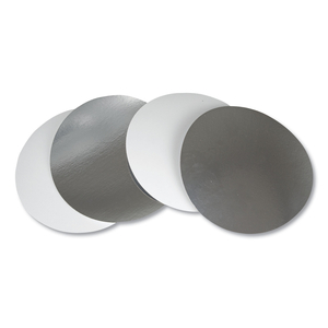 FLAT BOARD LIDS FOR 8" ROUND CONTAINERS, SILVER, PAPER, 500 /CARTON by Durable Packaging International FLAT BOARD LIDS FOR 8" ROUND CONTAINERS, SILVER, PAPER, 500 /CARTON by Durable Packaging International