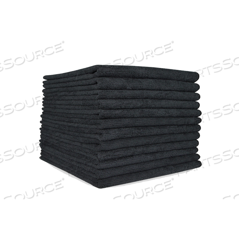 MICROFIBER CLOTHS 16 X 16 BLACK by Monarch Brands Inc.