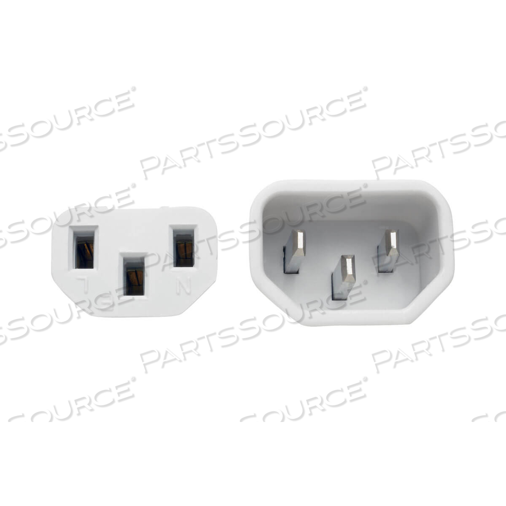 POWER CORD EXTENSION, 6 FT, 10 A, 100 - 250 V, 18 AWG, IEC 320-C14 TO IEC 320-C13, WHITE by Tripp Lite POWER CORD EXTENSION, 6 FT, 10 A, 100 - 250 V, 18 AWG, IEC 320-C14 TO IEC 320-C13, WHITE by Tripp Lite