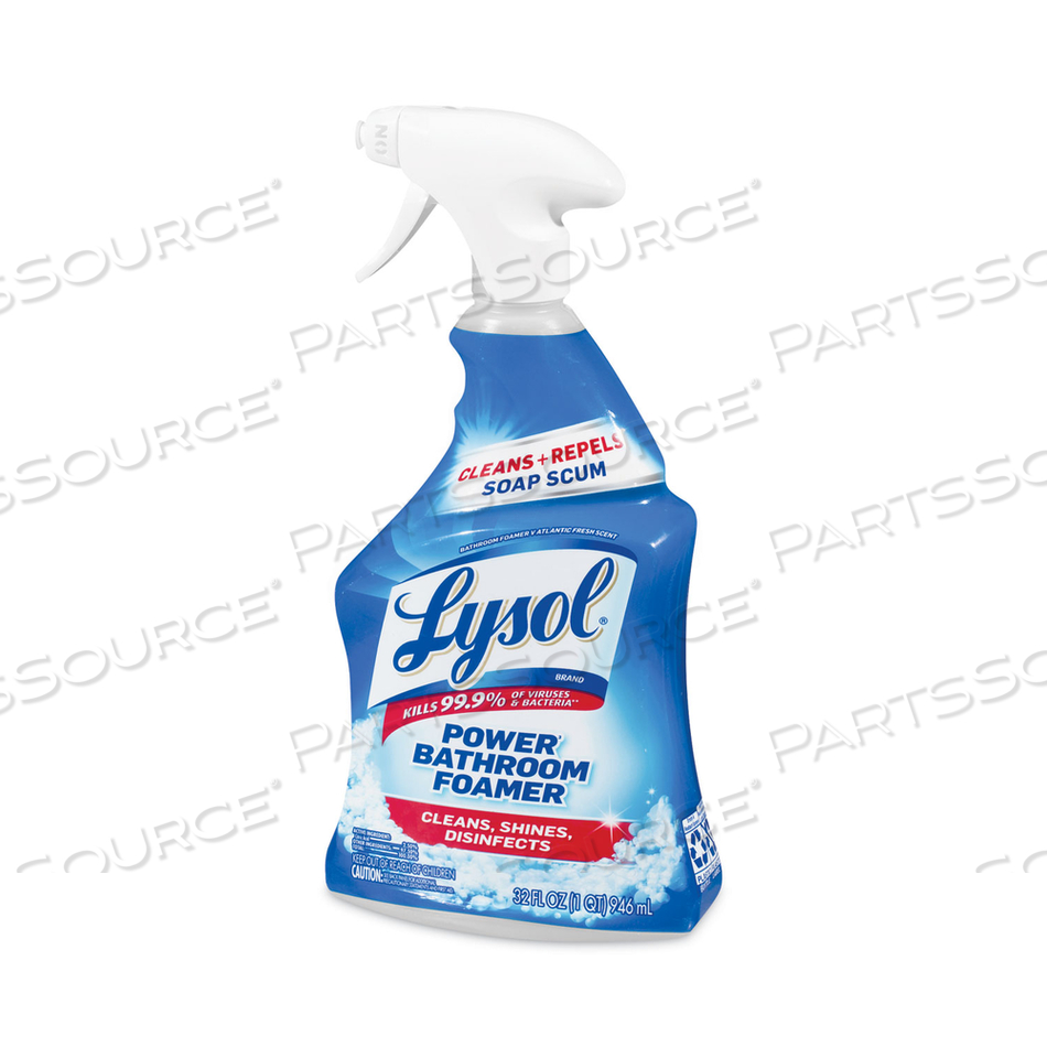 DISINFECTANT POWER BATHROOM FOAMER, LIQUID, ATLANTIC FRESH, 32 OZ SPRAY BOTTLE by Lysol DISINFECTANT POWER BATHROOM FOAMER, LIQUID, ATLANTIC FRESH, 32 OZ SPRAY BOTTLE by Lysol