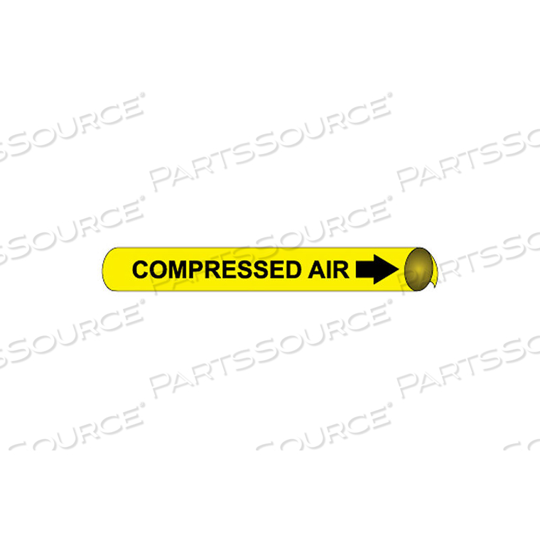 PRECOILED AND STRAP-ON PIPE MARKER - COMPRESSED AIR by National Marker Company PRECOILED AND STRAP-ON PIPE MARKER - COMPRESSED AIR by National Marker Company