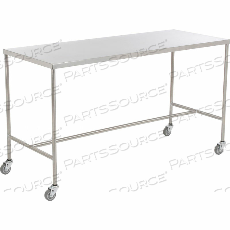 STAINLESS STEEL INSTRUMENT TABLE WITH H-BRACE, 60"L X 24"W X 34"H by Aero Manufacturing Co.