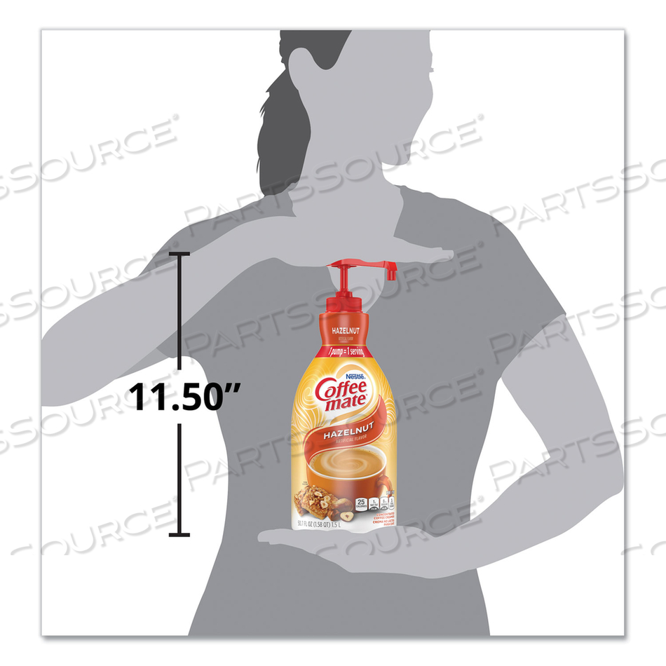 LIQUID COFFEE CREAMER, HAZELNUT, 1500ML PUMP BOTTLE by Coffee-Mate