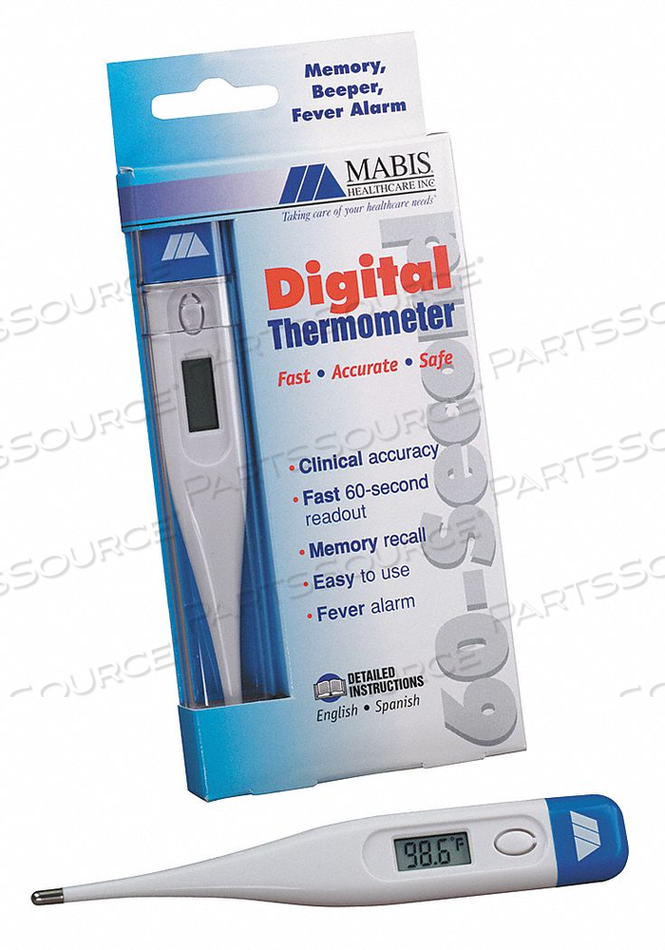 60 SECOND DIGITAL THERMOMETER by HealthSmart (Briggs Healthcare/MABIS)