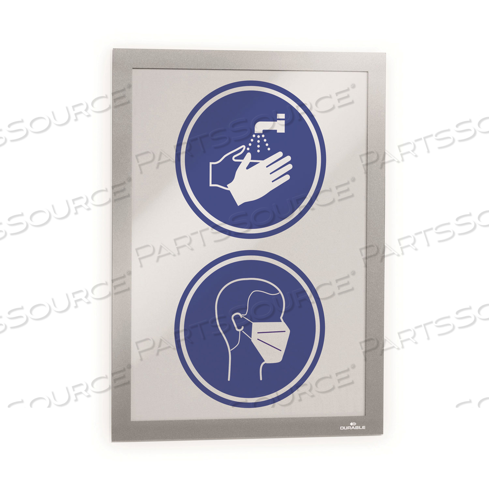 DURAFRAME SIGN HOLDER, 5.5 X 8.5, SILVER by Durable