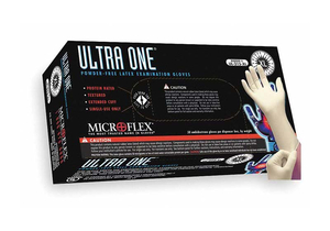 D1833 DISPOSABLE GLOVES RUBBER LATEX XL PK50 by Microflex