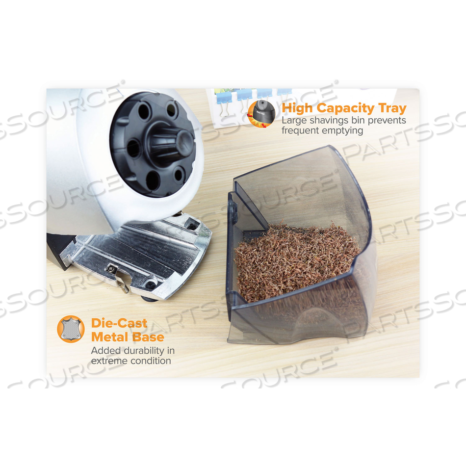 SUPER PRO 6 COMMERCIAL ELECTRIC PENCIL SHARPENER, AC-POWERED, 6.13 X 10.69 X 9, GRAY/BLACK by Bostitch