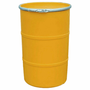 35 GALLON PLASTIC DRUM SS-OH-35 - OPEN HEAD WITH PLAIN LID - LEVER LOCK - ORANGE by US Roto Molding