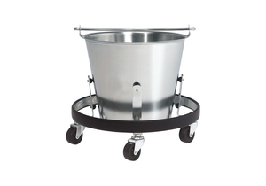 NON-CORROSIVE STAINLESS STEEL KICK BUCKET WITH FRAME by Brewer Company