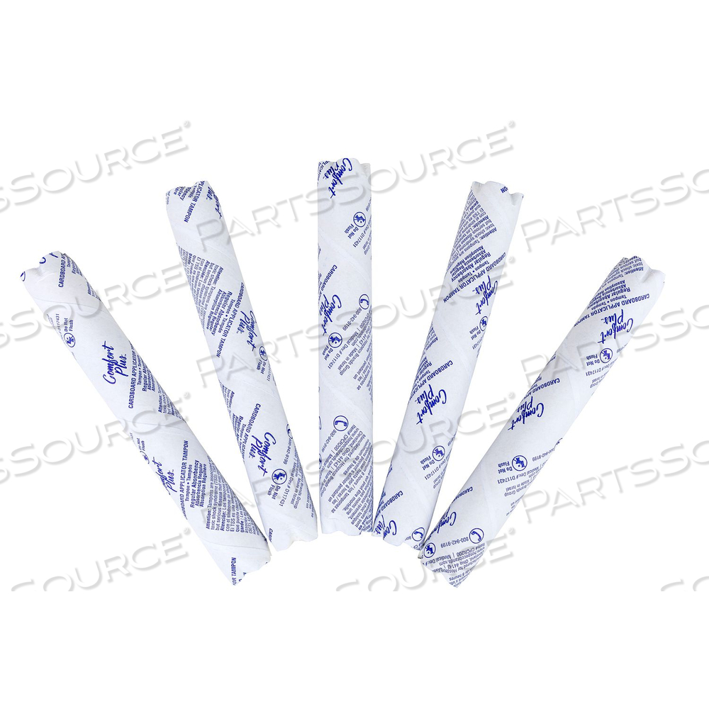 COMFORT PLUS CARDBOARD APPLICATOR TAMPON VENDED TUBE, REGULAR ABSORBENCY by Hospeco