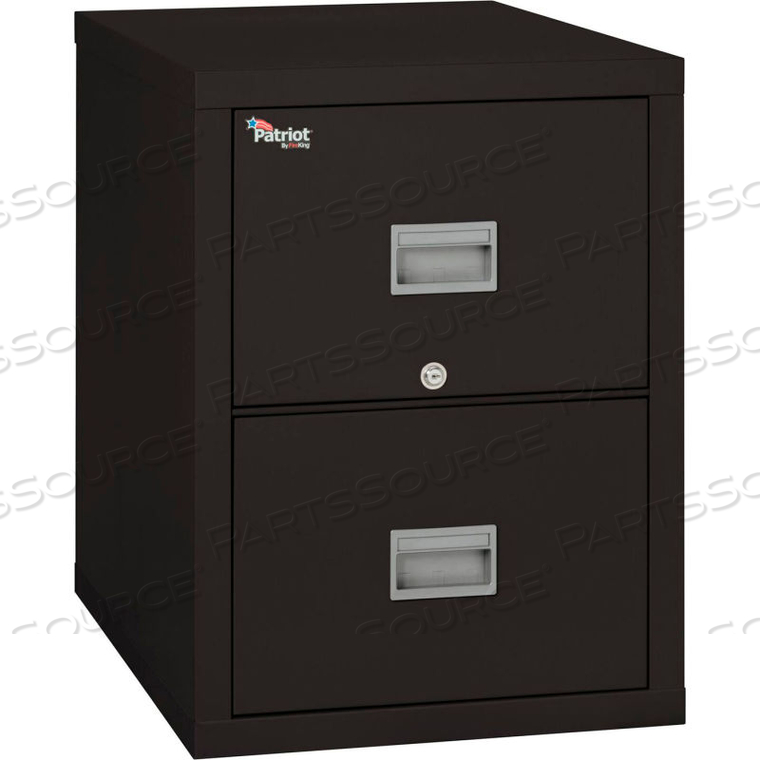 FIREPROOF 2 DRAWER VERTICAL FILE CABINET LEGAL 20-13/16"WX31-9/16"DX27-3/4"H BLACK by Fire King FIREPROOF 2 DRAWER VERTICAL FILE CABINET LEGAL 20-13/16"WX31-9/16"DX27-3/4"H BLACK by Fire King