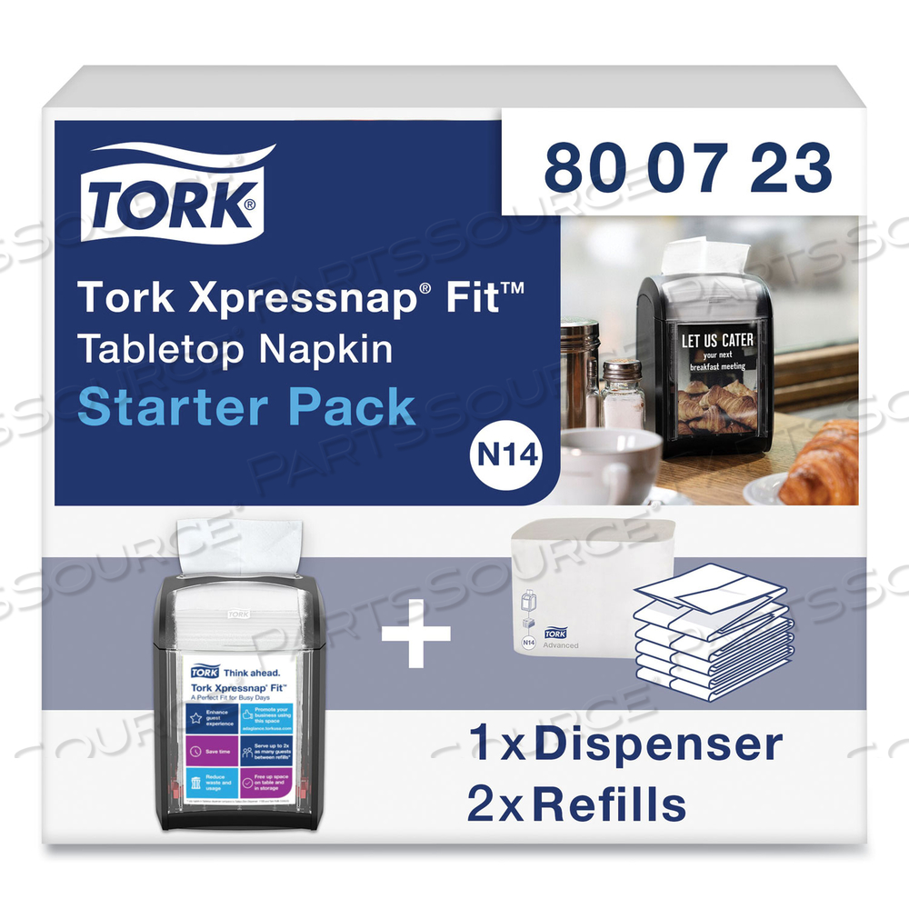 XPRESSNAP FIT STARTER PACK, 4 X 6 X 7, BLACK by Tork XPRESSNAP FIT STARTER PACK, 4 X 6 X 7, BLACK by Tork