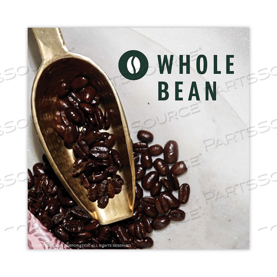 WHOLE BEAN COFFEE, PIKE PLACE ROAST, 1 LB BAG by Starbucks WHOLE BEAN COFFEE, PIKE PLACE ROAST, 1 LB BAG by Starbucks