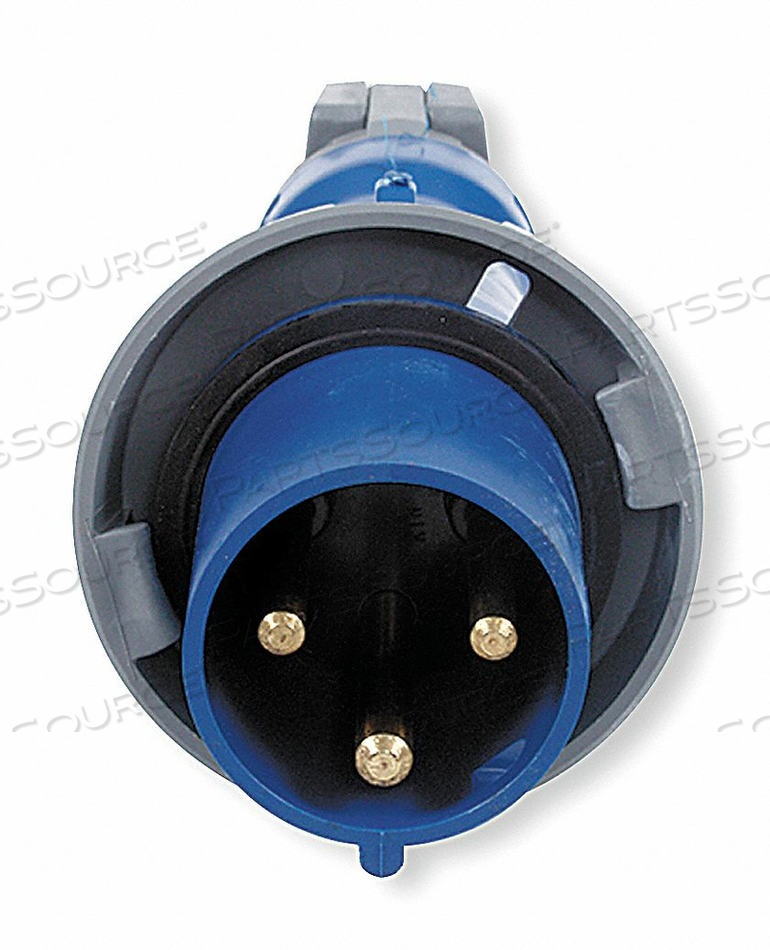 IEC PIN AND SLEEVE PLUG 2P 3W 60A 250V by Hubbell Incorporated, Wiring Device-Kellums IEC PIN AND SLEEVE PLUG 2P 3W 60A 250V by Hubbell Incorporated, Wiring Device-Kellums