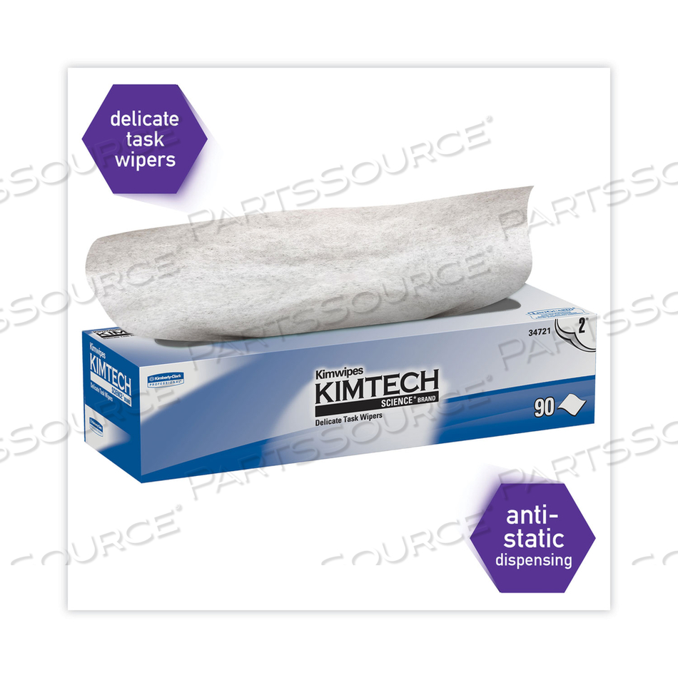KIMWIPES DELICATE TASK WIPERS, 2-PLY, 14.7 X 16.6, 92/BOX by Kimtech
