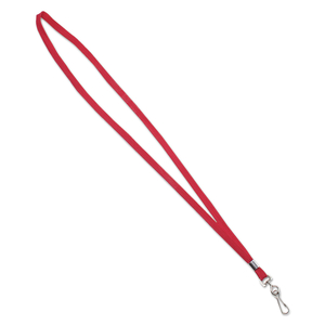 DELUXE LANYARDS, METAL J-HOOK FASTENER, 36" LONG, RED, 24/BOX by Advantus