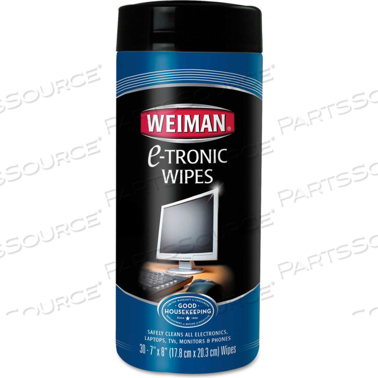 E-TRONIC WIPES, 30 WIPES/CAN 1/CASE 