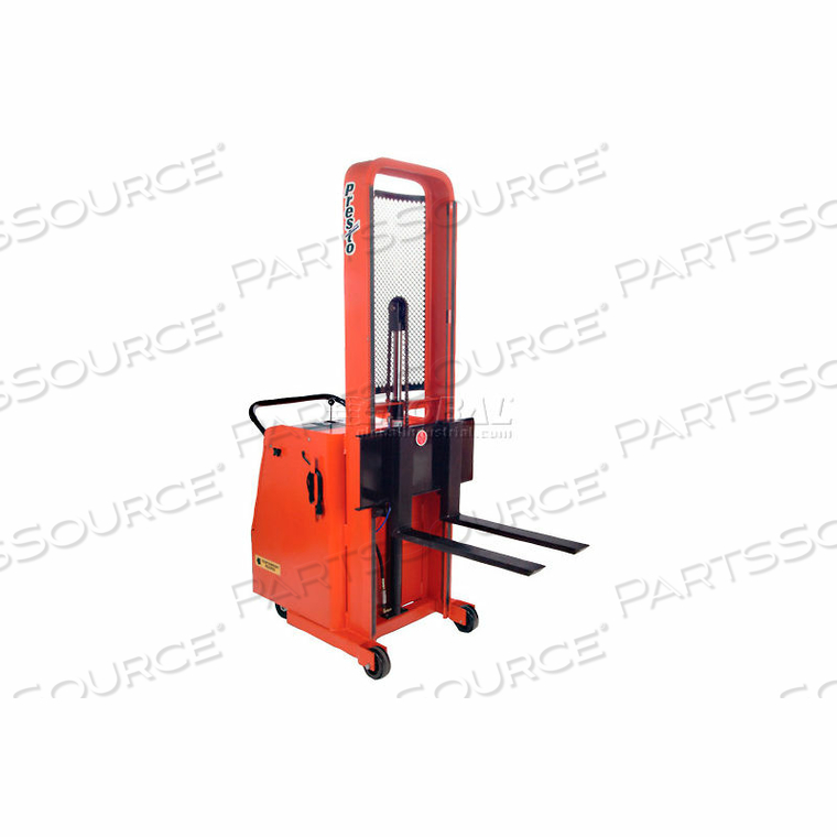 BATTERY POWERED LIFT COUNTER BALANCE STACKER 62"H by Presto Lifts BATTERY POWERED LIFT COUNTER BALANCE STACKER 62"H by Presto Lifts