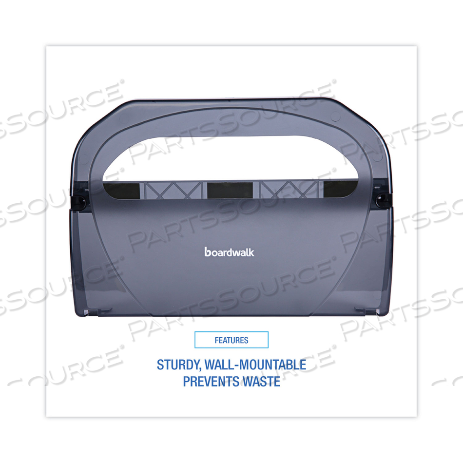 TOILET SEAT COVER DISPENSER, 17.25 X 3.13 X 11.75, SMOKE BLACK by Boardwalk TOILET SEAT COVER DISPENSER, 17.25 X 3.13 X 11.75, SMOKE BLACK by Boardwalk
